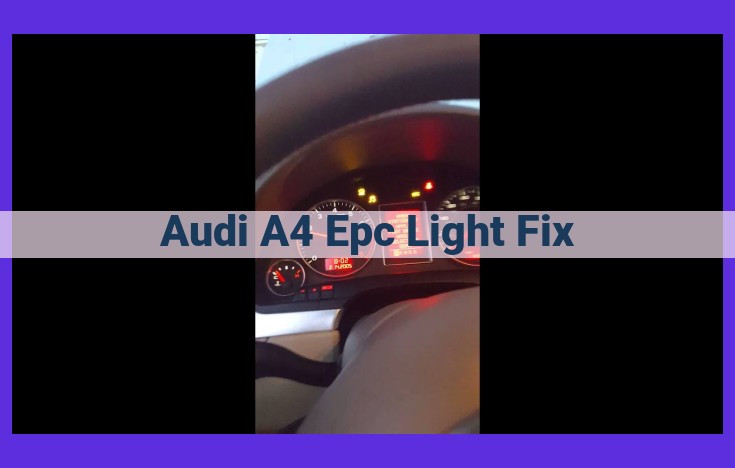 Troubleshooting the Audi A4 EPC Light: Understanding Key Components for Electronic Power Control