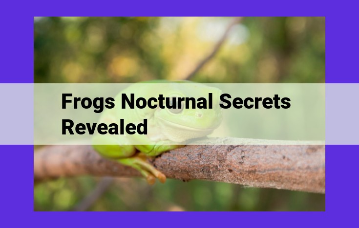 Unveiling Frogs' Nocturnal Symphony: Adaptations, Behaviors, and Ecological Significance