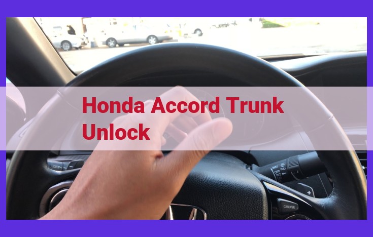 Unlocking the Honda Accord Trunk: A Comprehensive Guide to Keyless Entry and Other Methods