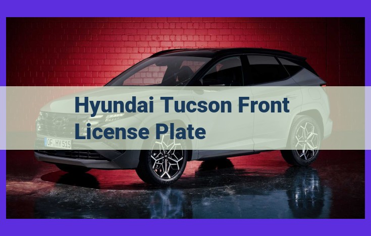 Enhance Your Hyundai Tucson Exterior with a Premium License Plate Upgrade