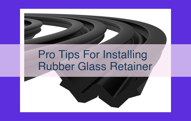 Expert Guide to Installing Rubber Glass Retainers for Optimal Security and Durability