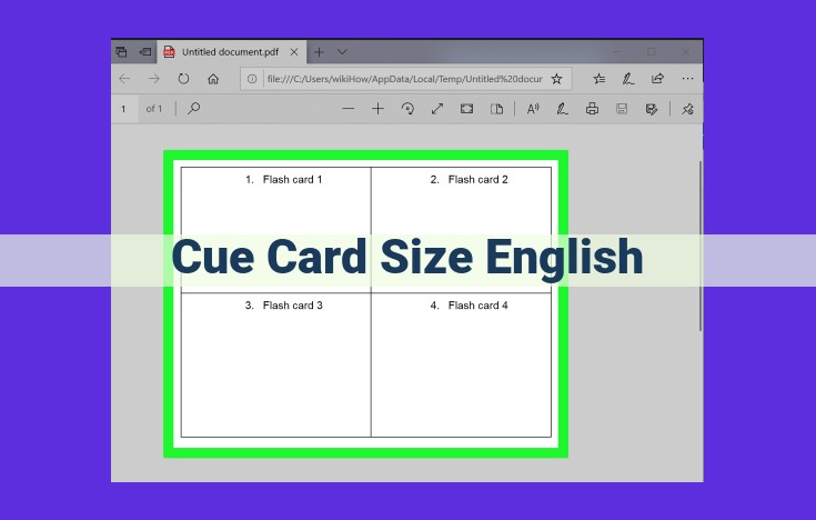 Essential Cue Cards: Enhancing Performances with the Ideal Size and Ratio