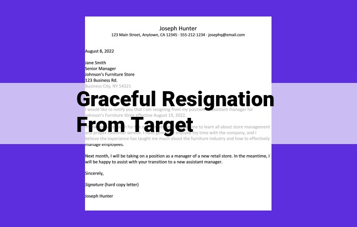 Graceful Resignation at Target: A Comprehensive Guide to Departing with Integrity and Etiquette