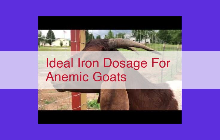 Iron Deficiency in Goats: Dosage, Administration, and Prevention