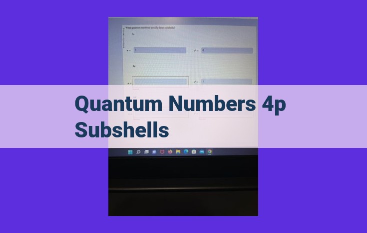 Understand 4p Subshells in Quantum Physics: A Guide to Electron Orbitals